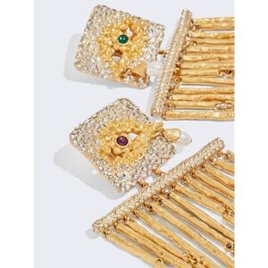 Elegant Gold and Silver Dangle Earrings